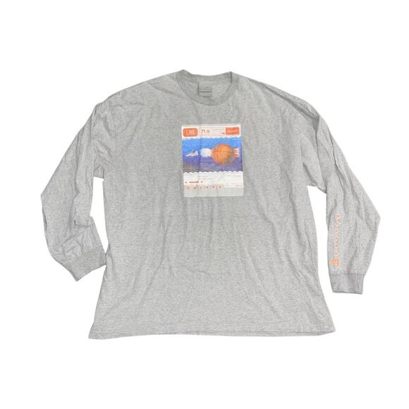 Vintage Gray Nike Research Lab Velocity Basketball Long Sleeve T-Shirt Size XXL - Picture 1 of 6